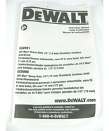 DeWALT DCD991 DCD996 User Manual OEM - $10.86 CAD
