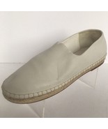 OPENING CEREMONY Ivory White Leather Slip On Espadrilles/Loafers (Size 40) - £31.42 GBP
