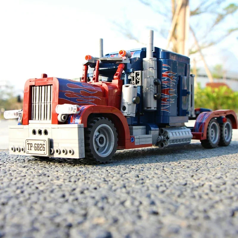 Techinque peterbilt 389 building blocks trucks optimused columned building block bricks thumb200