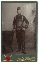 CIRCA 1900&#39;S CDV Swedish Calvary Soldier In Uniform. Theodor Johansson, Eksjo - £21.93 GBP
