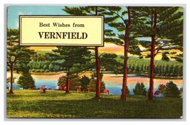 Generici Scena Greetings Vernfield Pa Rivenditore Campione Unp Linen Cartolina - £4.78 GBP