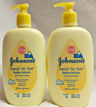 Johnson&#39;s Head-To-Toe Baby Lotion 15 Oz (444 ml) With Pump - 2 Pack - £27.29 GBP