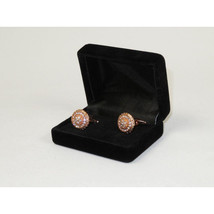 Men's Fashion Cufflinks By J.Valintin Silver/Gold Plated With Crystals JVC-12 image 3