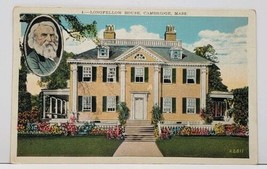 Cambridge Massachusetts Longfellow House 1920s Postcard G9 - £3.09 GBP