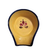 Home &amp; Garden Party Stoneware Collection Spoon Rest Yellow Blue Flower 6... - £16.03 GBP