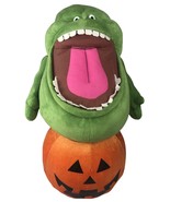 Ghostbusters Slimer On Pumpkin Plush Greeter Halloween 24in 2016 Gemmy - £60.44 GBP