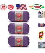 Soft and Silky Lavender Yarn - 3 Pack 141g | Ideal for All Your Knitting... - $53.14 CAD