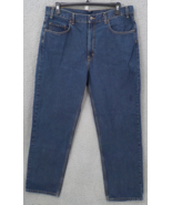 Kirkland Signature Jeans Mens 38 X 32 Blue 5 Pockets Buttons Zipper PreO... - $7.99