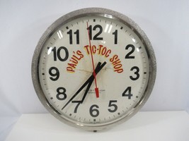 Westclox Wall Clock Paul&#39;s Tic Toc Shop Vancouver Island Canada VTG 1970s 12&quot; - £76.07 GBP