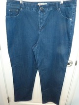 Just My Size Womens  Jeans Size 24W Blue Solid Straight Leg  W 42I 30R 12 - £14.70 GBP