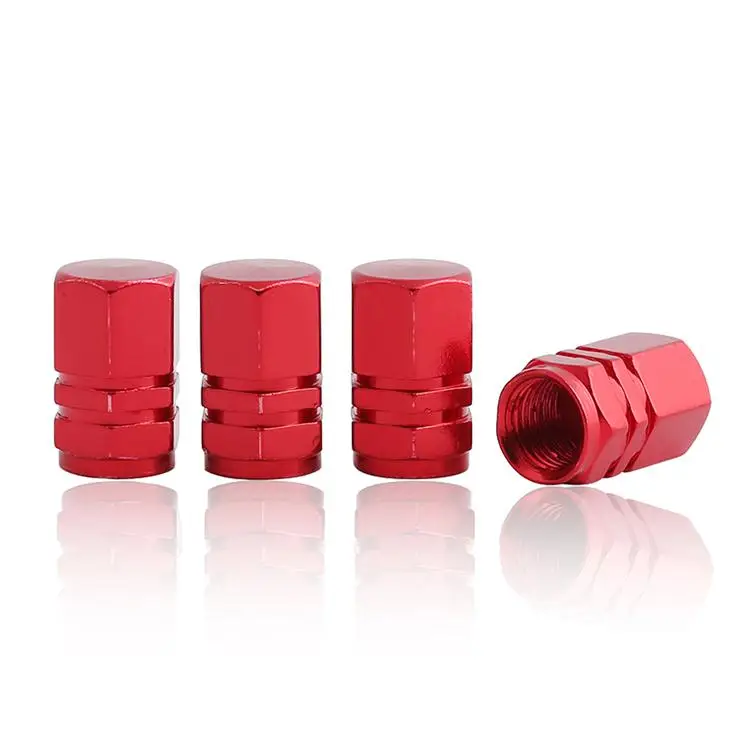 5 Pcs/Set Aluminum Tire Valve Stem Cap Hexgon Wheel Stem Air Valve Caps Auto Car - £42.02 GBP