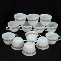 Pyrex Corning Corelle Butterfly Gold Cups Lot of 13 - £25.90 GBP