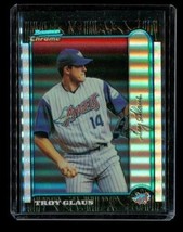 Vintage 1999 Topps Bowman Chrome Refractor Baseball Card #341 Troy Glaus Angels - £7.88 GBP