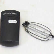 Foster Grant MicroVision GIDEON Folding Reader Glasses Black +1.50 - $19.59