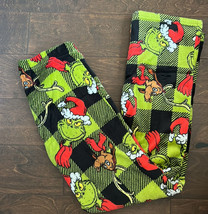 Dr Seuss Womens Grinch Pajama Pants Red Green sz M plush NWT Christmas H... - £21.20 GBP