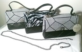 Patrizia Luca Milano Satchel Handbag Crossbody Chain Zebra OR Plaid Black CHOICE - £52.16 GBP