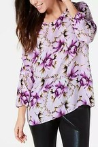 JM Collection Printed Statement-Sleeve Blouse,Size Small - £16.02 GBP