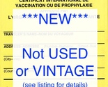 International Certificate of Vaccination - Yellow Card - Carte Jaune - V... - £3.89 GBP