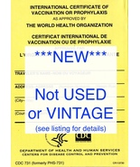 International Certificate of Vaccination - Yellow Card - Carte Jaune - VINTAGE - $4.99