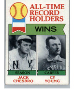 1979 Topps 416 All-Time Record Hold Young Chesbro  GD Cleveland Naps - $1.35 CAD