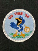 Vintage 1994 Girl Scouts On Time &#39;94 Patch 2.5&quot; NOS Blue Bird Clock Pock... - £7.84 GBP