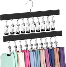 Legging Organizer for Closet, Pants Hangers with Clips Holds 20 Leggings, Jeans, - £14.20 GBP