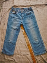 Levi&#39;s 724 Sculpt High Rise Straight Jeans Womens Blue Denim Size 4 W27 EUC - £19.75 GBP