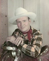 Gene Autry the Singing Cowboy 1940&#39;s portrait with his saddle Poster 24x36 inch - $29.99