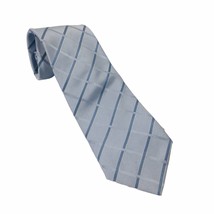 Giorgio Armani Light Blue Geometric 100% Silk Tie 3.5&quot; Hand Made Italy (... - £18.90 GBP