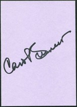 Carol Burnett Signed Index Card Actress Comedian The Carol Burnett Show Annie - £18.00 GBP