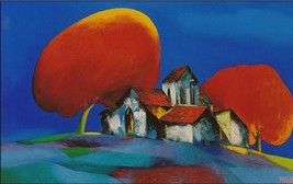 Solace on the Hill, 24x36 Vietnamese original painting - £235.12 GBP