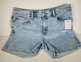 Levi&#39;s Denizen Jean Shorts Womens Size 12 Stretch Material High Rise Light Blue - £14.54 GBP
