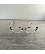 Wiittnauer Eyeglasses Raina Metal Brown/Red Cat Eye FRAMES ONLY 53-17-145 - $41.59 CAD