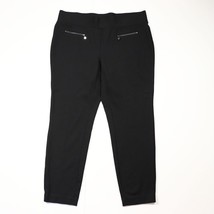ALFANI Women’s Pull-On Pants XL Black Tummy Control Elastic Stretch Slim Leg EUC - £25.37 GBP