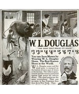 1917 W.L. Douglas Shoe Advertisement Farm Theme Milk Cow Ephemera LGADYC4 - $28.07 CAD