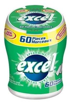 Excel Spearmint Flavored Sugar Free Chewing Gum 83g Each - Pack of 4 - - £23.95 GBP