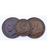 1919-1951 Australien Half Penny &amp; Penny Lot (3 Münzen) KM# 22, 23, 43 - $1,114.95 MXN