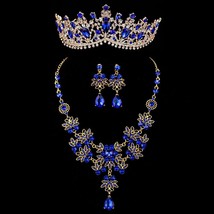KMVEXO 3PCS Europe Fashion  Crystal Rhinestone Wedding Bridal Princess Jewelry S - £20.81 GBP
