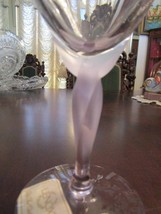Spring Mist Pink Stem By Lenox 8&quot; Wine Fine Crystal Goblet New With Label - $24.75