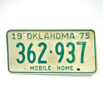 1975 United States Oklahoma Base Mobile Home License Plate 362-937 - £14.70 GBP