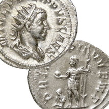 Rare PHILIP II with Captive XF+ AU. RIC 219.  Double Denarius Roman Empire Coin - £135.93 GBP