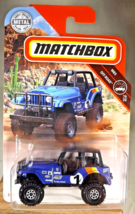 2018 Matchbox 109/125 MBX Off-Road 16/20 &#39;60 JEEP 4x4 Blue w/White 8 Spoke Wheel - £7.28 GBP