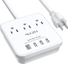 Cruise Essentials,6 Ft Power Strip with 3 Outlets and 4 USB Ports(1 USB C), Non  - £10.80 GBP