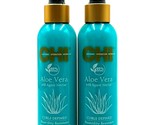 CHI 95% Natural Aloe Vera Curls Defined Leave-In Conditioner 6 oz-2 Pack - £29.42 GBP
