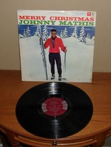 Merry Christmas JOHNNY MATHIS 1958 Vinyl Record Album Lp - £17.98 GBP