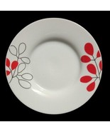 Gibson SCARLET LEAVES 3-Saucers Plate 6 ¼” Floral Ceramic - £16.47 GBP