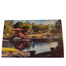 Postcard Liliuokalani Park Pavilion Bridge Half Moon Bridge Hilo Hawaii ... - £5.35 GBP