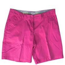 Crown &amp; Ivy Women&#39;s Size 12 Shorts Pink Mid-rise Stretch Pockets Zip 8.5... - $14.99