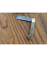 vintage real handmade damascus steel folding knife 5315 - $63.12 CAD