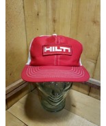 Vintage Hilti Mesh/Foam Backing Red/White Snapback Trucker Patch Hat NOM... - $35.66